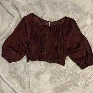FP Satin peasant top